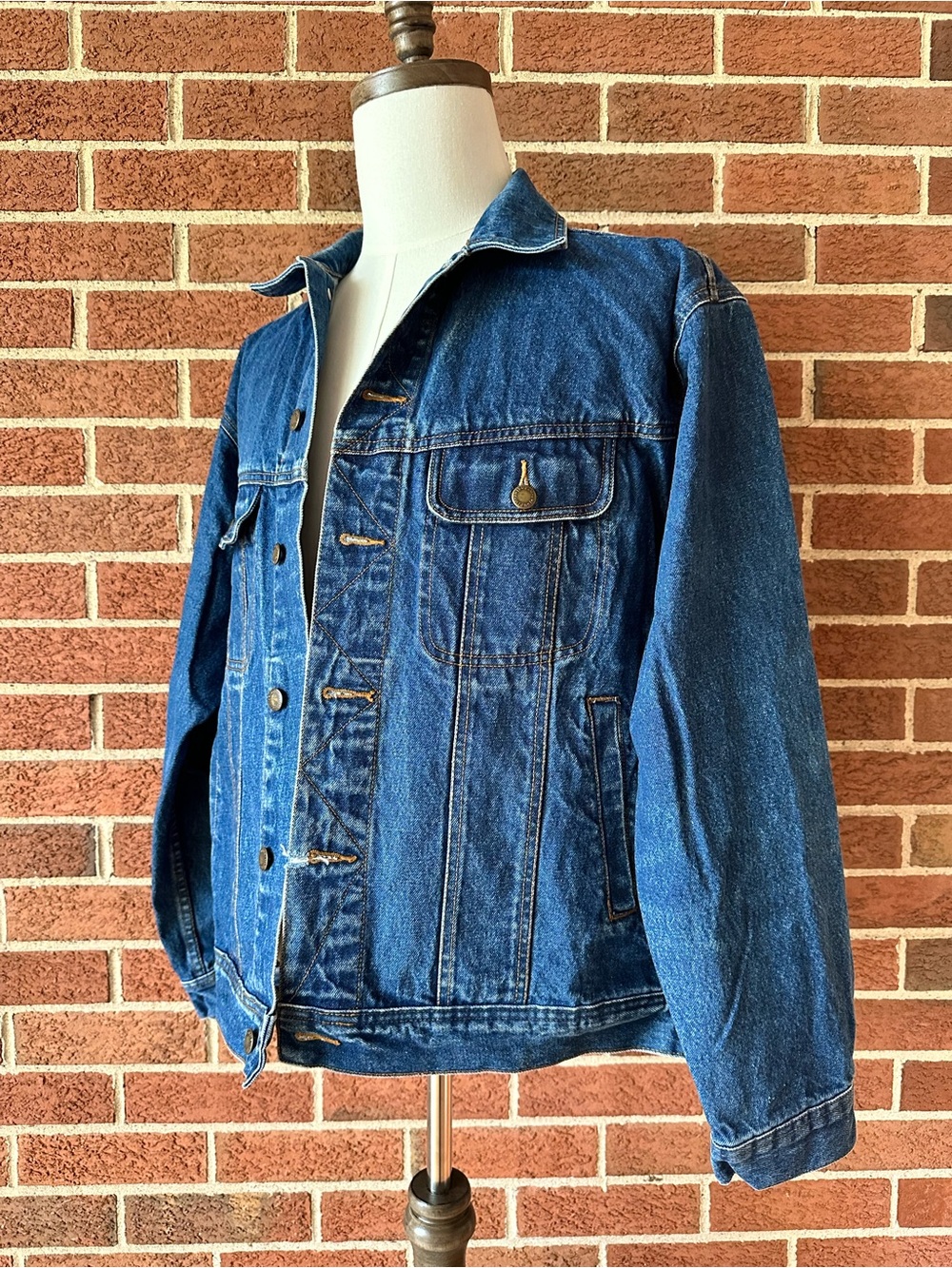 Vintage Wrangler Rugged Wear WJH33 Denim Jacket Men’s L Blue Trucker Workwear